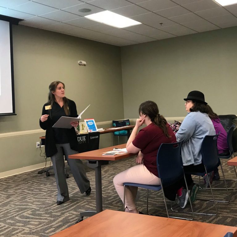 Teacher in front of students