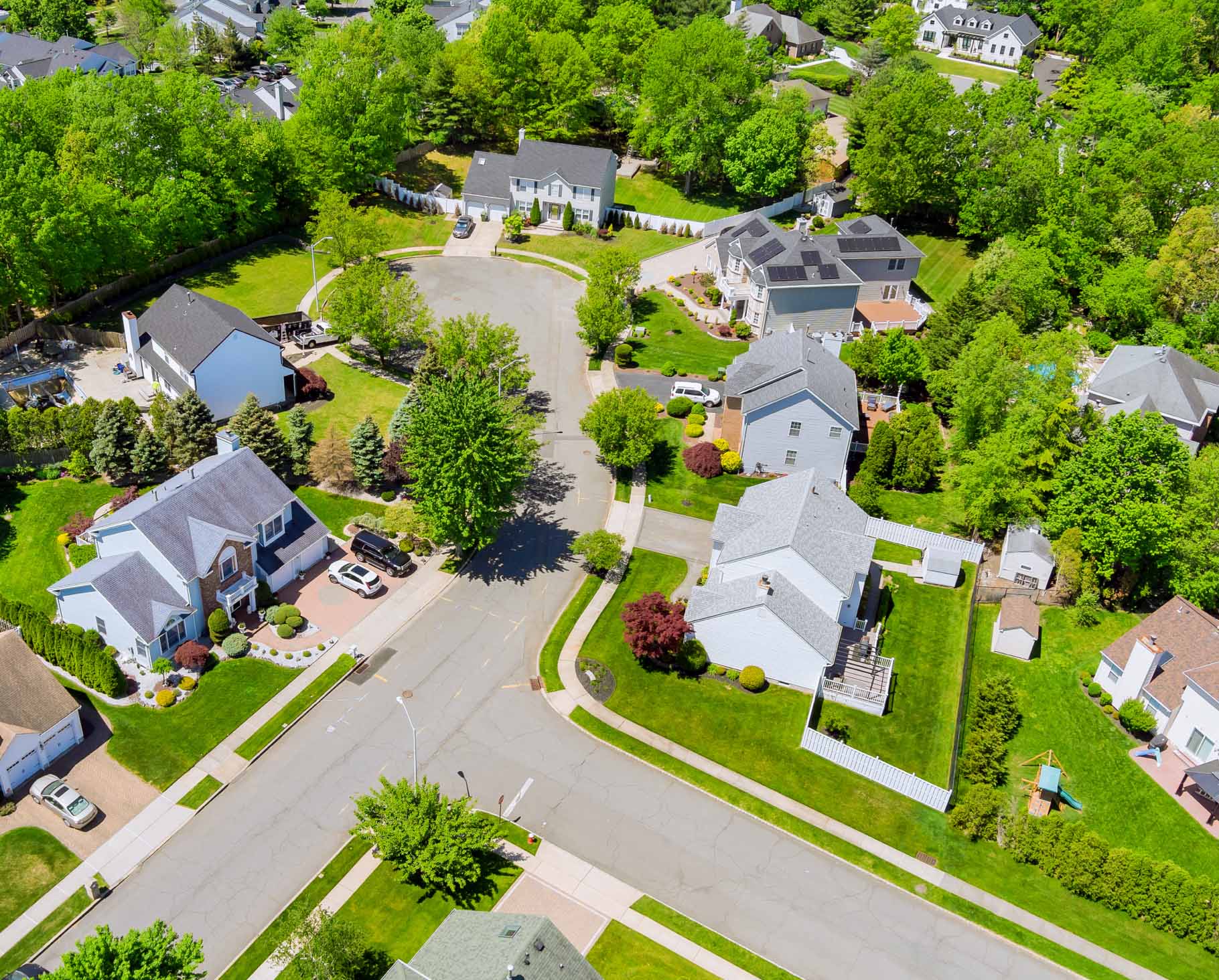 Be Noble - Communities & Housing An arial view of a typical midwest neighborhood.